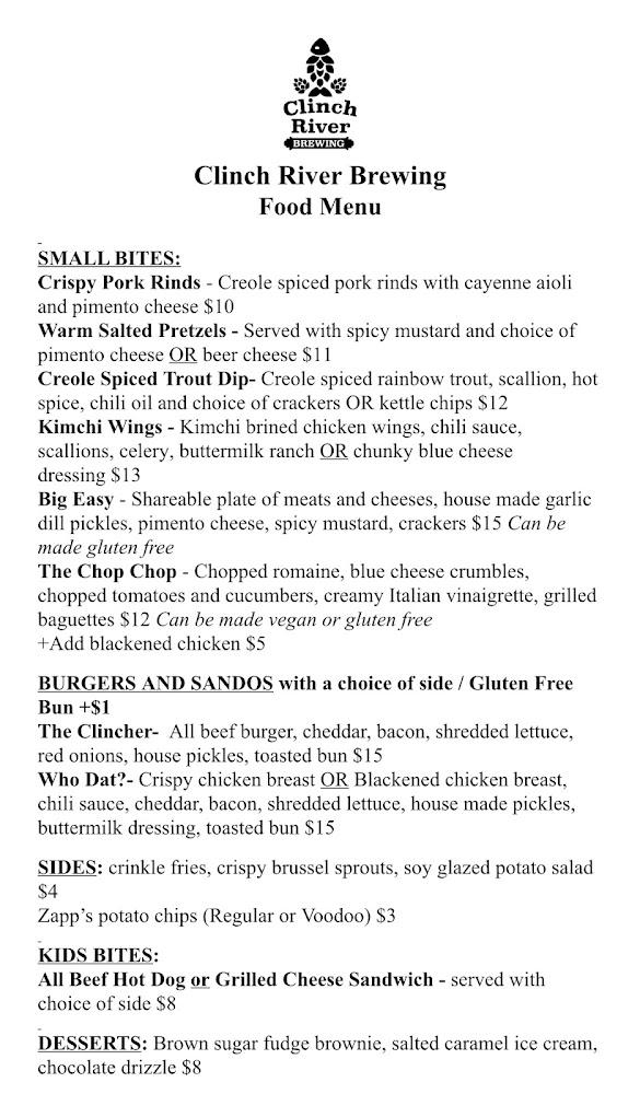 Clinch River Brewing Menu image 4